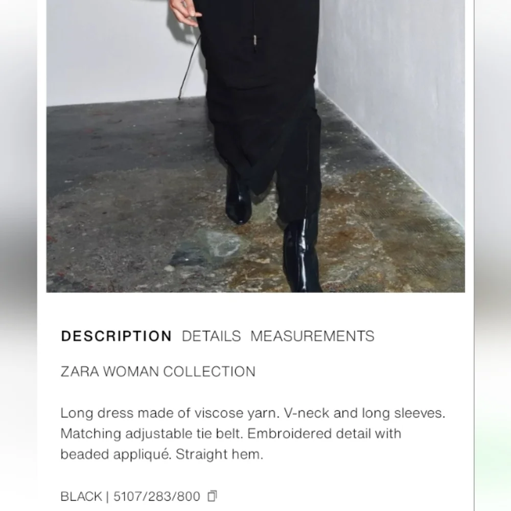 Zara Zw Collection Elegant Embroidered Beading Long Wrap Dress - Picture 13 of 13